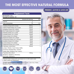 Suplemento Líquido Desintoxicante de Arándanos Naturales, Fórmula Herbal 27 en 1, Apoyo para la Salud del Riñón y el Hígado, Venta al Por Mayor - Product Image 6