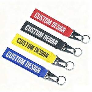 <b>Personalized</b> Airplane Aviation Tags Key Rfid Chain Fabric Woven Embroidery <b>Keychains</b> Custom - Product Image 1