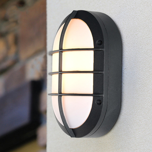 Đèn Tường LED Hình Bầu Dục Ngoài Trời IP65 Đèn Vách Ngăn Tường 9W 12W Vách Ngăn Ngoài Trời E27 - Product Image 1