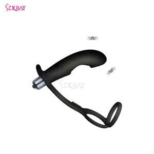 SEXBAY OEM/ODM Tapón anal de silicona vibratorio extraíble con anillo para el pene Cepillo de silicona Masaje postcorte de sexo masculino - Product Image 1