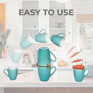 Organisateur de tasses à café extensible et empilable - Rangement pour armoire et garde-manger pour tasses à thé, conception personnalisée pour gagner de la place - Product Image 4