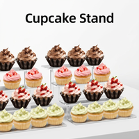 Présentoir à Desserts en Acrylique de Haute Qualité, 3 ou 4 Niveaux, Support Transparent pour Épices, Buffet, Gâteaux et Snacks