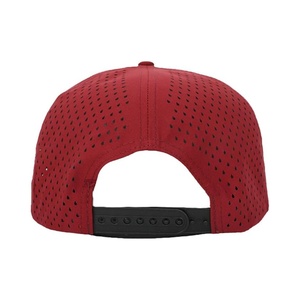 Perforation Waterproof & Sweat Proof Golf Rope <b>Hat</b> 6 Panel PVC Rubber <b>Flat</b> Brim High Quality Snapback Custom Gorras Caps for Men - Product Image 5