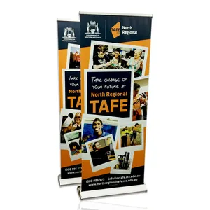 80x200cm Neuankömmling Tragbarer versenkbarer Aluminium-Roll-Up-Banner-Ständer für die Werbe messe