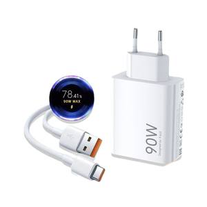 <span class=keywords><strong>Chargeur</strong></span> rapide 90W avec prise EU pour <span class=keywords><strong>Xiaomi</strong></span> 15 Ultra 14 13 Pro, adaptateur de charge super rapide avec câble 6A à étiquette dorée - Product Image 5