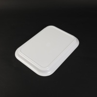 Plateau rectangulaire en plastique classique moderne, 100% mélamine, plateau de service pour buffet, service de restaurant, présentation des aliments