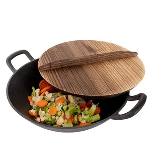 32/34/36cm Iron Wok Chinese Traditional Handmade Large Wok