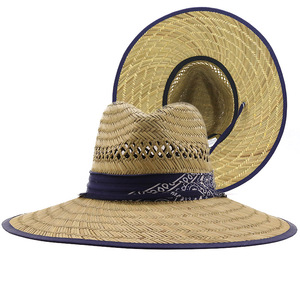 Sombreros de Paja de Vaquero Británicos al por Mayor LDSC, Sombreros de Paja de Ala Ancha con Diseño Calado, Sombreros de Paja Naturales para Granja, Sombreros de Paja de Panamá Nuevos para Playa - Product Image 2