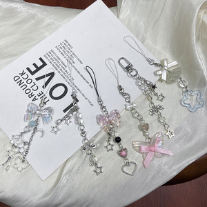Nuovo Stile Y2K Ciondolo a Cuore con Farfalla, Cordino per Cellulare, Portachiavi Carino per Appendere il Telefono, Accessori per Chiavi e Cellulari - Product Image 1