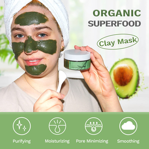 Masque facial au thé vert avec masque facial à l'<span class=keywords><strong>argile</strong></span> d'avocat pour l'acné Masque nettoyant hydratant pour le visage - Product Image 3