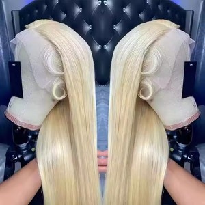 Brasilian13x4 613 Peluca de cabello humano Natural recto transparente encaje frontal 613 rubio miel Frontal mujeres vendedores de cabello humano - Product Image 4