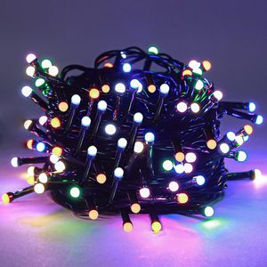 Guirlandes lumineuses de Noël extérieures IP65 étanches basse tension vert foncé, éclairage ciel étoilé pour arbres de jardin 10m/12m - Product Image 2
