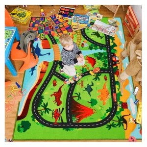 Tapis pour enfants avec lettres majuscules et chiffres marqués d'animaux Tapis de jeu pour enfants Tapis - Product Image 3