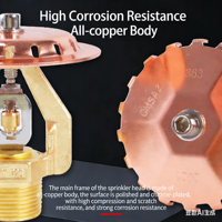Tête de sprinkler ESFR K14 à bas prix, suspendue/verticale/à fixation latérale, avec protection, pour système d'extinction d'incendie