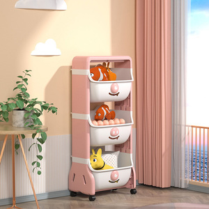 3-Layer Standing Type Mobile Rolling Utility <strong>Cart</strong> for Living Room Storage Organizer Wine <strong>Spice</strong> Coffee Containers - Product Image 3