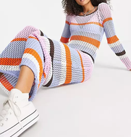 Robe d'été en crochet pour femme de créateur Robes maxi creuses multicolores pour femmes