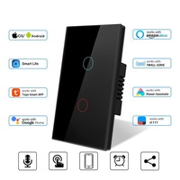 Interruptor de Pared Inteligente para el Hogar con App Ewelink/Tuya, Compatible con AU, US, SAA, ETL, FCC, Interruptor de Luz, Enchufe Eléctrico Táctil Inteligente con Wifi