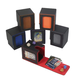Y Y PU Storage <b>Box</b> with Display Window 100+ <b>Magic</b> Card Holders Deck <b>Box</b> for Commander and Fallout Decks - Product Image 3