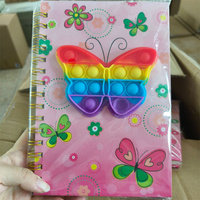 Nouveau carnet à spirale A5 imprimé de dessins animés mignons, couverture en cuir/papier, 80 feuilles, à feuilles mobiles, vente en gros