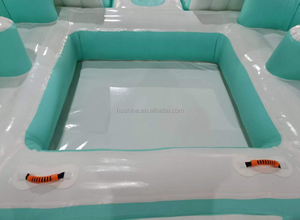 Materassino Gonfiabile Mare per 6 Persone Divano Gonfiabile per Lago e Fiume Lounge Galleggiante per Acqua Isola Gonfiabile per Piscina - Product Image 5