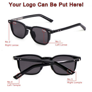 Мужские солнцезащитные очки высокого качества, классические квадратные солнцезащитные очки в стиле ретро - Product Image 2