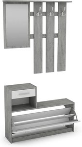 Design semplice in legno cassettiera <span class=keywords><strong>con</strong></span> <span class=keywords><strong>scarpiera</strong></span> pensile armadio da corridoio <span class=keywords><strong>con</strong></span> ripiano set di guardaroba <span class=keywords><strong>con</strong></span> specchio - Product Image 5