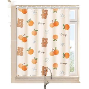 ผ้าม่านพิมพ์ลายสำหรับหน้าต่างเบย์วินโดว์แบบไม่ต้องเจาะ พร้อมราวม่านแบบยืดหดได้ กึ่งกันแสง เหมาะสำหรับห้องนอน ห้องครัว <span class=keywords><strong>บ้าน</strong></span><span class=keywords><strong>เช่า</strong></span> - Product Image 5