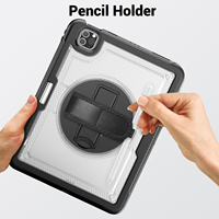Étui robuste antichoc durable avec sangle de maintien rotative à 360 degrés pour tablette iPad Air 4 5 10.9 Pro 11 2018-2022