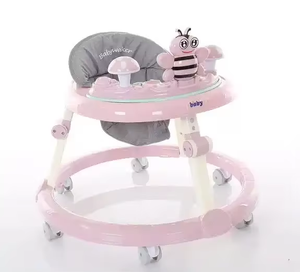 Andador para Bebé Portátil con Diseño de Abeja y Bandeja Musical Desmontable / Andador para Bebé con Asiento Acolchado Ajustable y Cómodo - Product Image 5