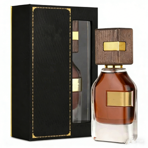 Nouveau <span class=keywords><strong>parfum</strong></span> arabe - 100 ml. Couvercle en bois élégant. Emballage noir et or. <span class=keywords><strong>Parfum</strong></span> oriental. <span class=keywords><strong>Parfum</strong></span>. Boîte cadeau. - Product Image 1