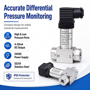 4-20mA ที่แตกต่างกัน/ฮาร์ท316L สแตนเลสระดับ0.2% IP65เหมาะสำหรับ HVAC - Product Image 2