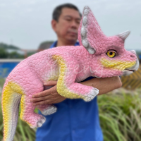 Tricératops 3D Dinosaure Bébé Dinosaure Mignon Marionnette à Main en Caoutchouc