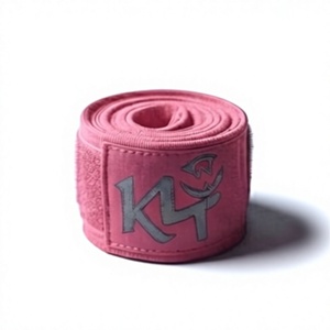 Bande de soutien pour poignet en cachemire rose KLY, respirante, antidérapante, fermeture à boucle auto-agrippante, protection professionnelle unisexe pour la musculation - Product Image 1