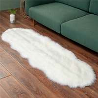 Luxuriöser moderner minimalistischer australischer Kunstfellteppich, langflorig, weich, komfortabel, Teppich für Wohnzimmer/Schlafzimmer, Sofabezug