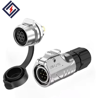 Connecteur d'alimentation circulaire IP67 à verrouillage rapide modulaire LP12, 2 à 8 broches, directement de l'usine, pour équipement de contrôle industriel