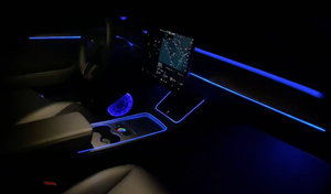 Lumière d'ambiance intelligente 12V pour Tesla Model Y 2019-2023, éclairage intérieur automatique de la console centrale de la voiture avec surveillance des angles morts - Product Image 2