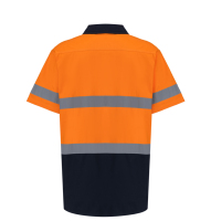 Chemise de travail orange haute visibilité avec bande réfléchissante pour les agents de contrôle du trafic