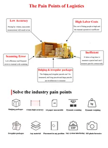 Robotic Sortation Measuring And Weighing Equipment Fully Automatic Logistics Sorting Machine