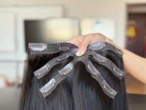 Nouvelles extensions à clipser en cheveux humains vierges 10D Octopus, style 2026, lisses, cuticules alignées, 22 pouces, pour femmes blanches - Product Image 3