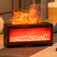 Humidificateur électrique de petite taille avec flammes virtuelles et lumière colorée