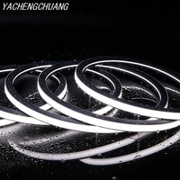 YACHENGCHUANG Bande LED Intelligente Noire 1010 en Silicone, Diode Néon, Contrôle WiFi, Intensité Variable, 6000K, Kit d'Éclairage Mural Acoustique à Lames