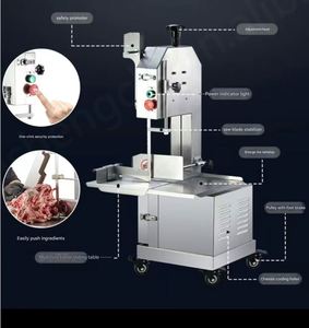 F280A Meat Frozen <b>Saw</b> Cutter Vertical Electric <b>Bone</b> Butcher Machine Beef Restaurant Use Core Motor Component New Meat Processing - Product Image 2