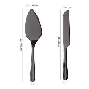 Stainless Steel Cake Knife And Spatula Set 2 Piece Reusable Baking <b>Tools</b> For Cake Bread Pizza - Product Image 4