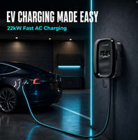 Station de recharge domestique murale portable triphasée 22 kW 11 kW 7 kW 32 A pour véhicules électriques – Personnalisable