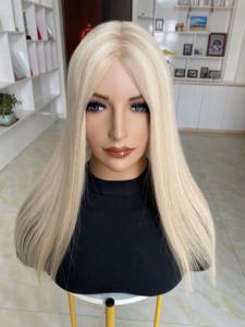 Ready to Ship Blonde Clip in Topper Silk Female 6.5*7 Silk Base Topper for Women European Russian Raw Virgin Human Hair <b>Toupee</b> - Product Image 4