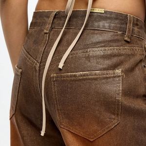 Pantalones Anchos de Mezclilla de Cintura Alta, Estilo Vintage, de Buena Calidad OEM, para Mujer, Moda Contemporánea - Product Image 5