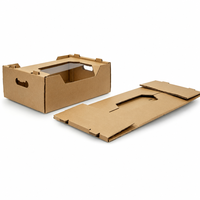 Boîte à fruits en carton ondulé entièrement personnalisable avec trous de ventilation découpés sur mesure, forme et taille personnalisées, logo, carton kraft, OEM