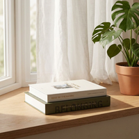 Décoration d'intérieur : Ensemble de 2 faux livres pliables en carton rigide, creux, pour présentation