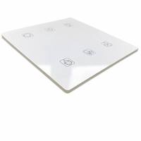 Panneau d'affichage personnalisé OEM pour chauffage et ventilation de salle de bain, verre trempé anti-rayures, logo sérigraphié