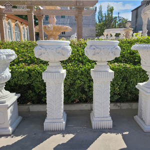 <span class=keywords><strong>Pot</strong></span> de fleurs en marbre <span class=keywords><strong>noir</strong></span> sculpté à la main, décoration intérieure, à vendre - Product Image 4